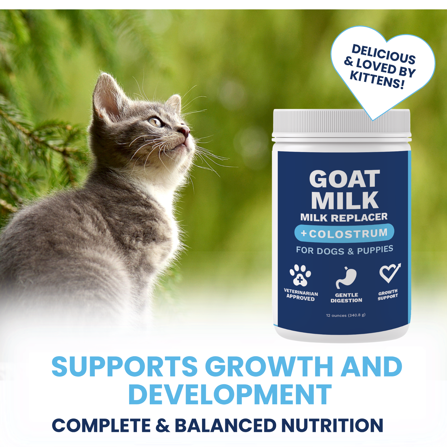 Goat Milk - Milk Replacer for Cats and Kittens + Colostrum