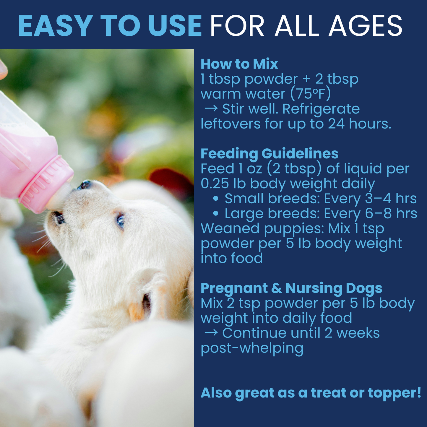 Milk Replacer for Puppies + Colostrum