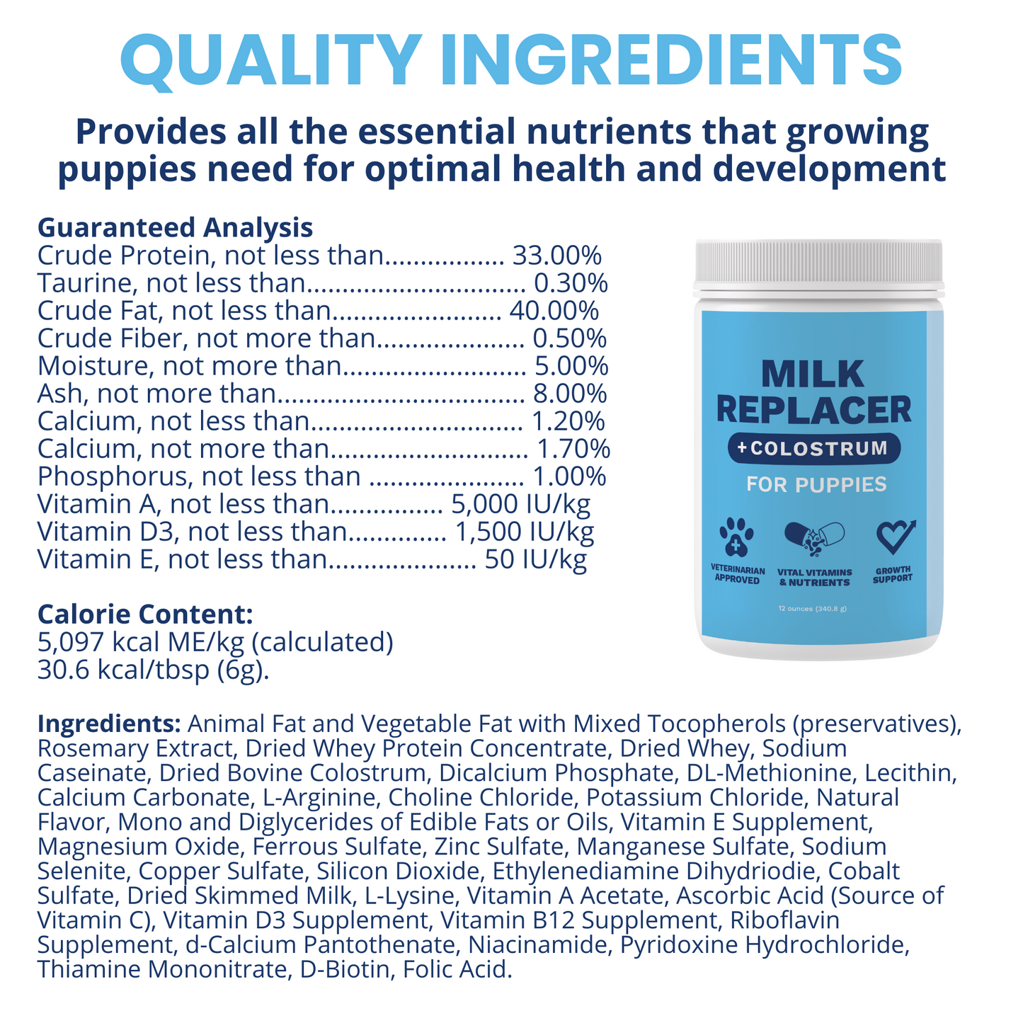 Milk Replacer for Puppies + Colostrum