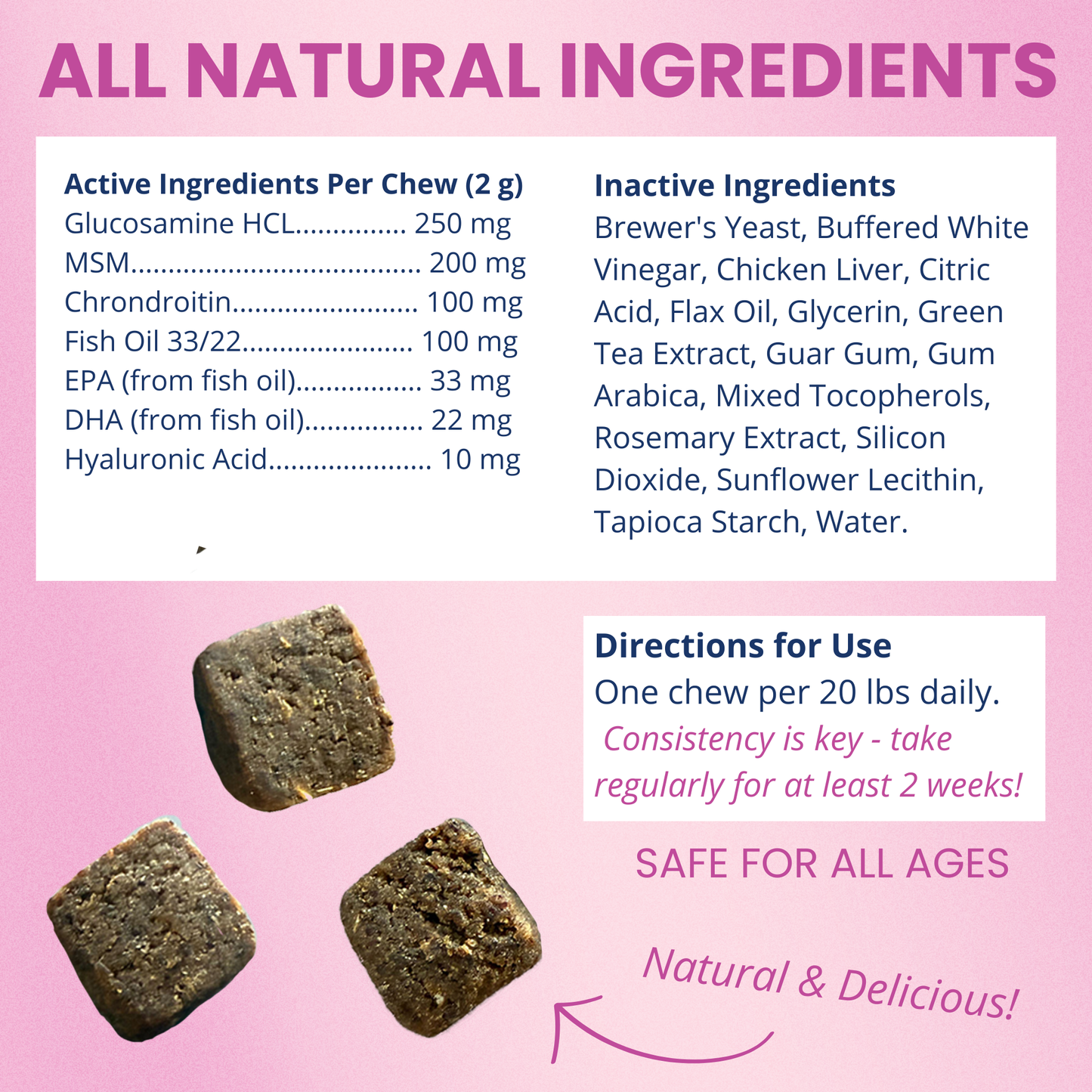 Hip and Joint Mobility Support Chews for Dogs