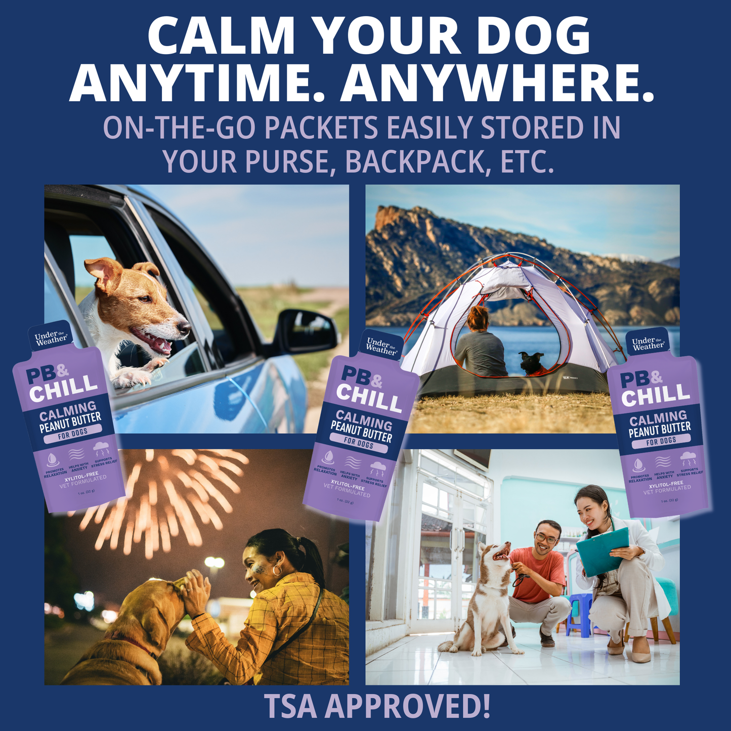 PB&CHILL® Calming Peanut Butter For Dogs - 6 Packets
