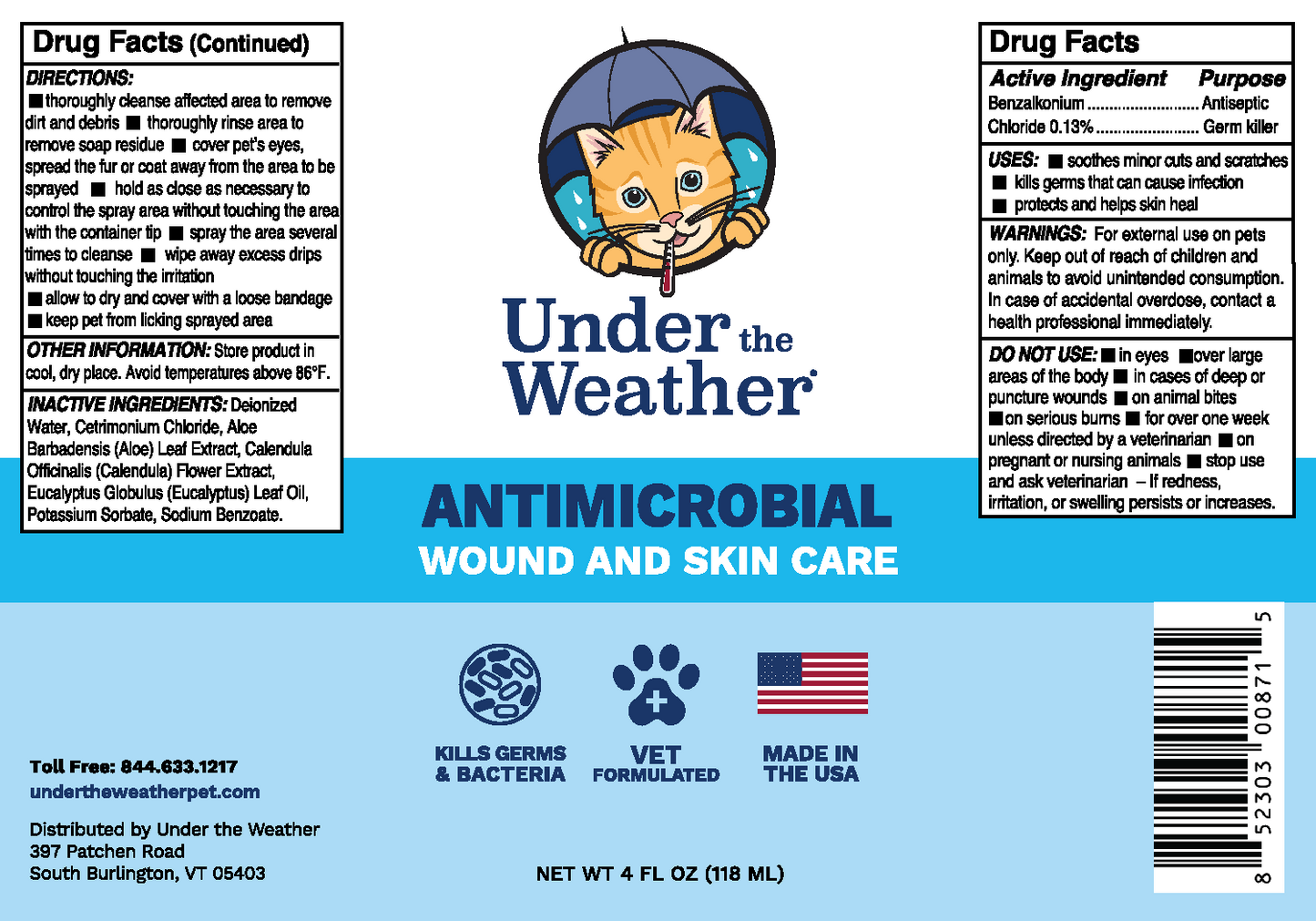 Antimicrobial Wound Spray For Cats