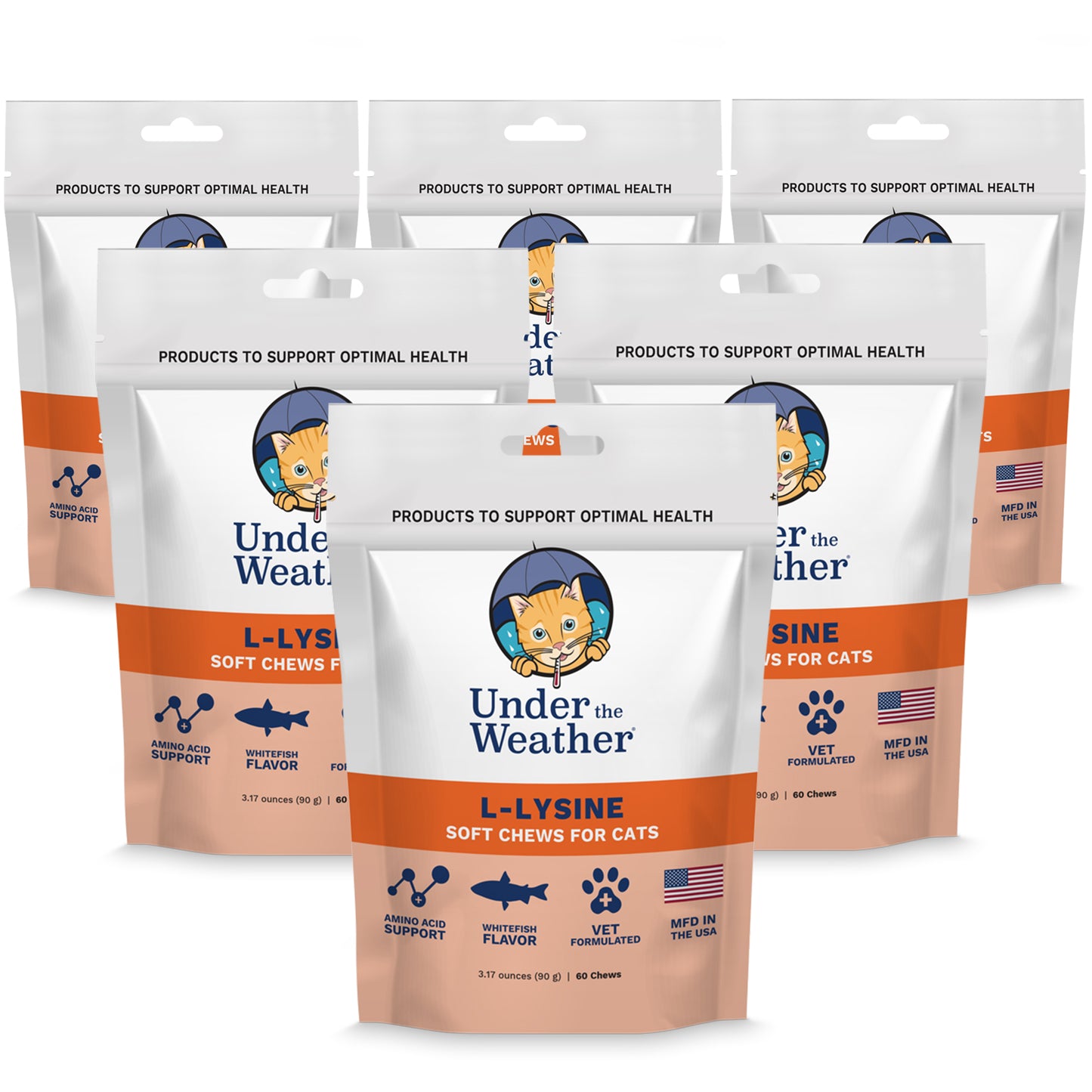 L-Lysine Soft Chews For Cats - 6 Pack