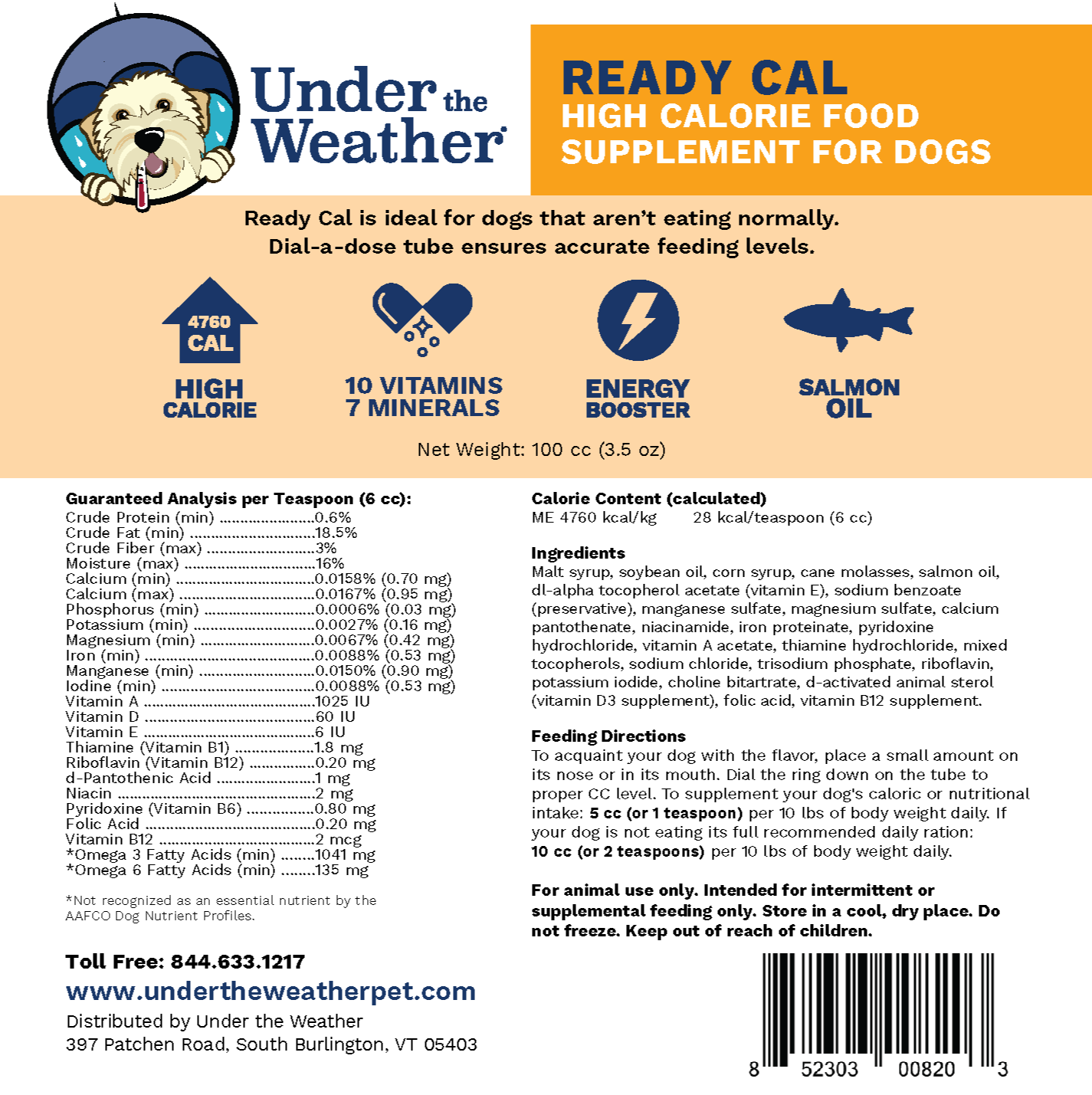 Ready Cal® High-Calorie Supplement For Dogs