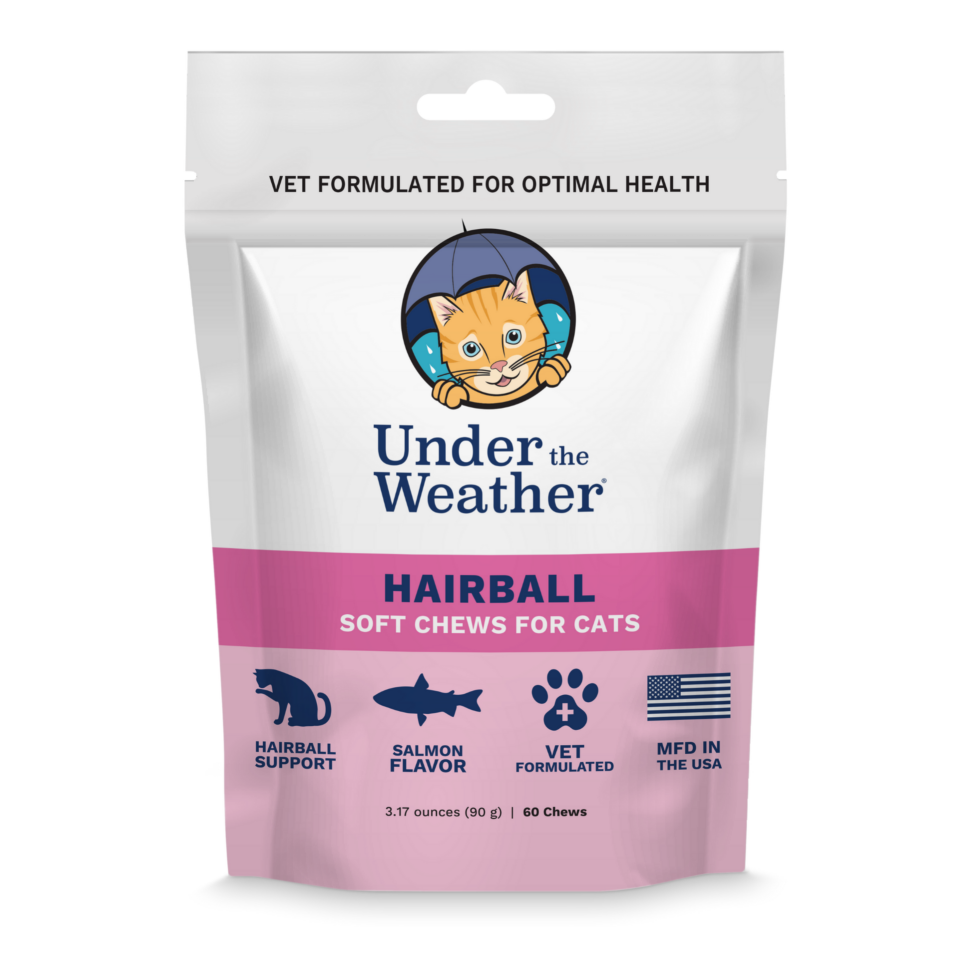 Under the Weather Pet Hairball Support Soft Chews Supplement for Cats