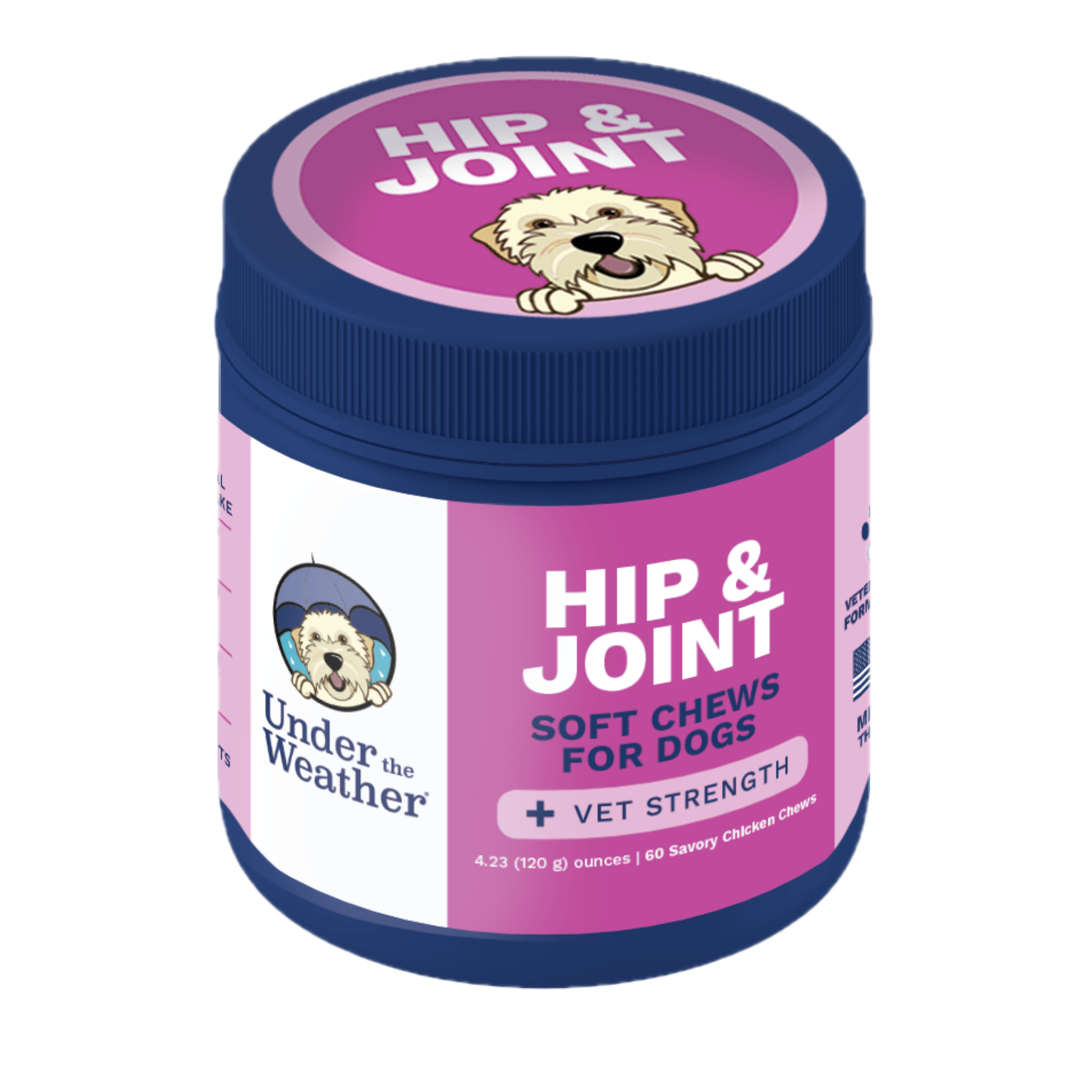 Under the Weather Pet Hip and Joint Mobility Support Chews Supplement for Dogs