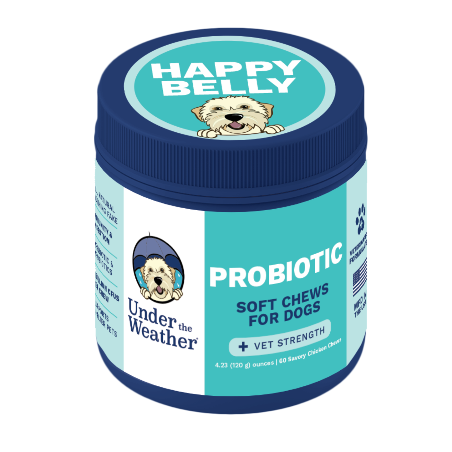 Under the Weather Pet Probiotic Chews For Dogs Supplement