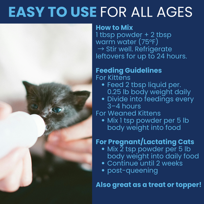 Goat Milk - Milk Replacer for Cats and Kittens + Colostrum
