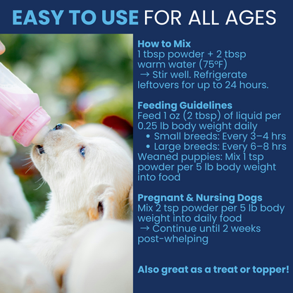 Milk Replacer for Puppies + Colostrum