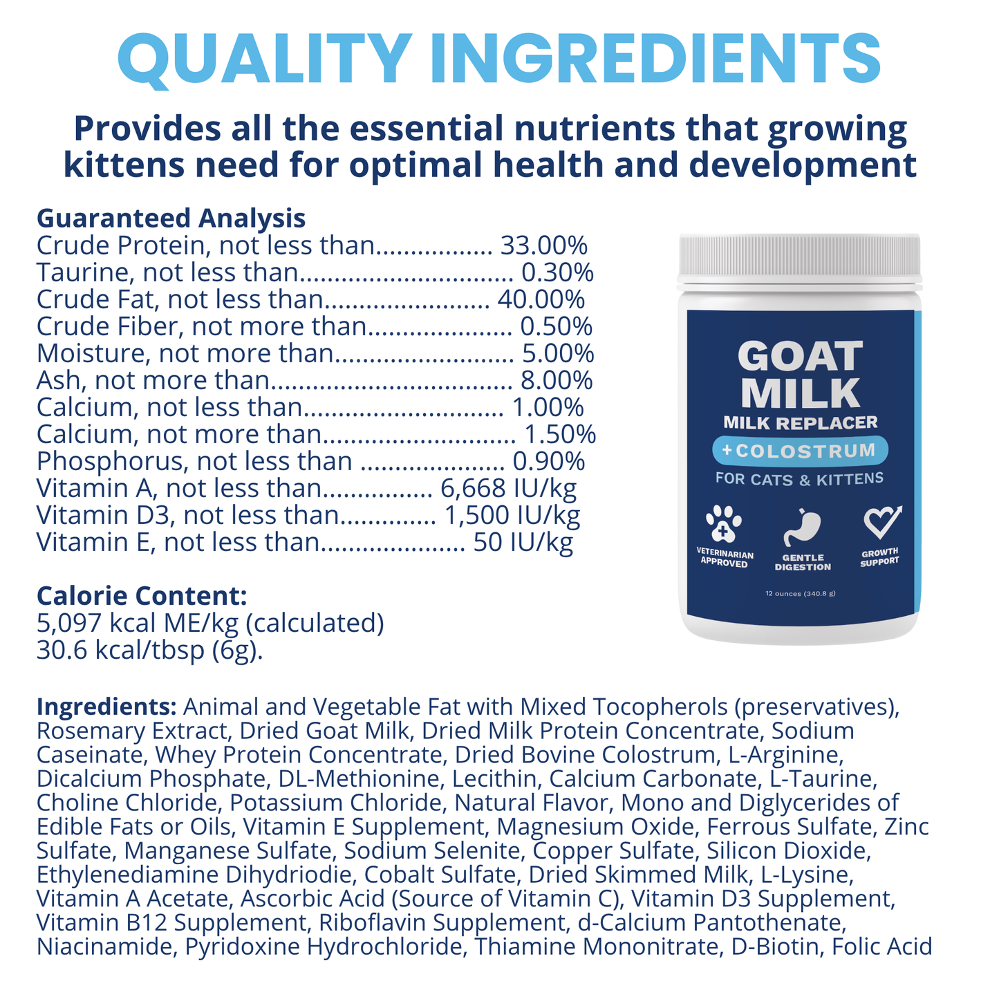 Goat Milk - Milk Replacer for Cats and Kittens + Colostrum