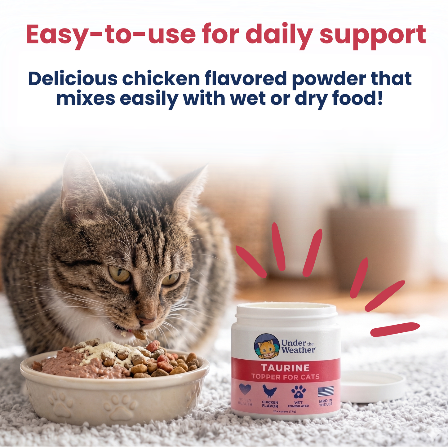 Taurine Powder Topper for Cats and Kittens
