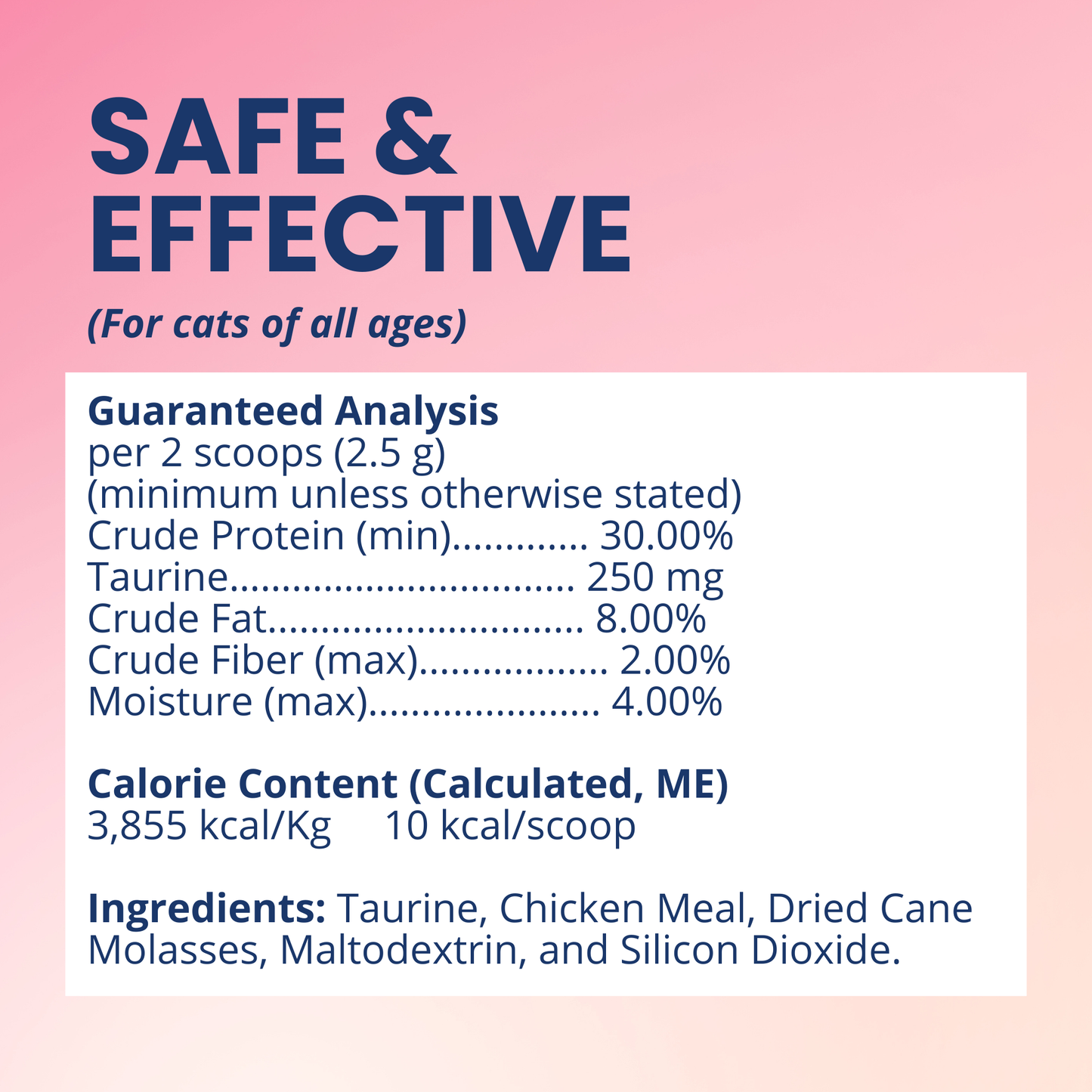 Taurine Powder Topper for Cats and Kittens