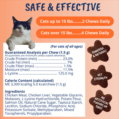 L-lysine Immune Support Chews for Cats