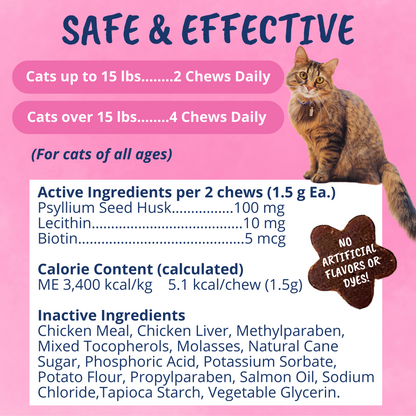 Hairball Support Soft Chews for Cats