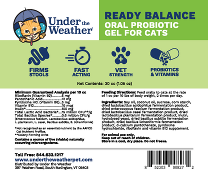 Ready Balance Probiotic Supplement For Cats