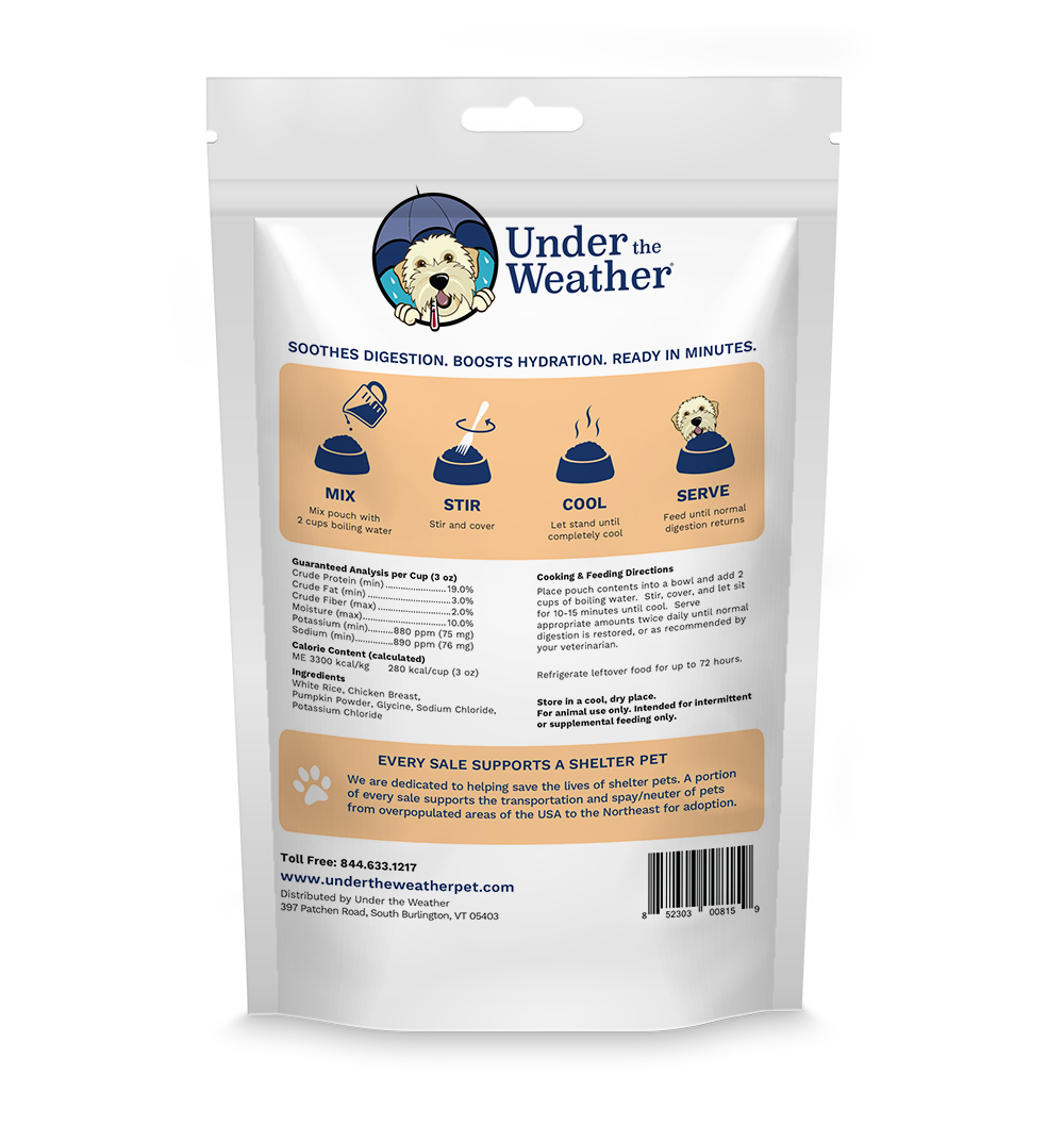 Chicken, Rice, & Pumpkin Bland Diet For Dogs - 6 Pack