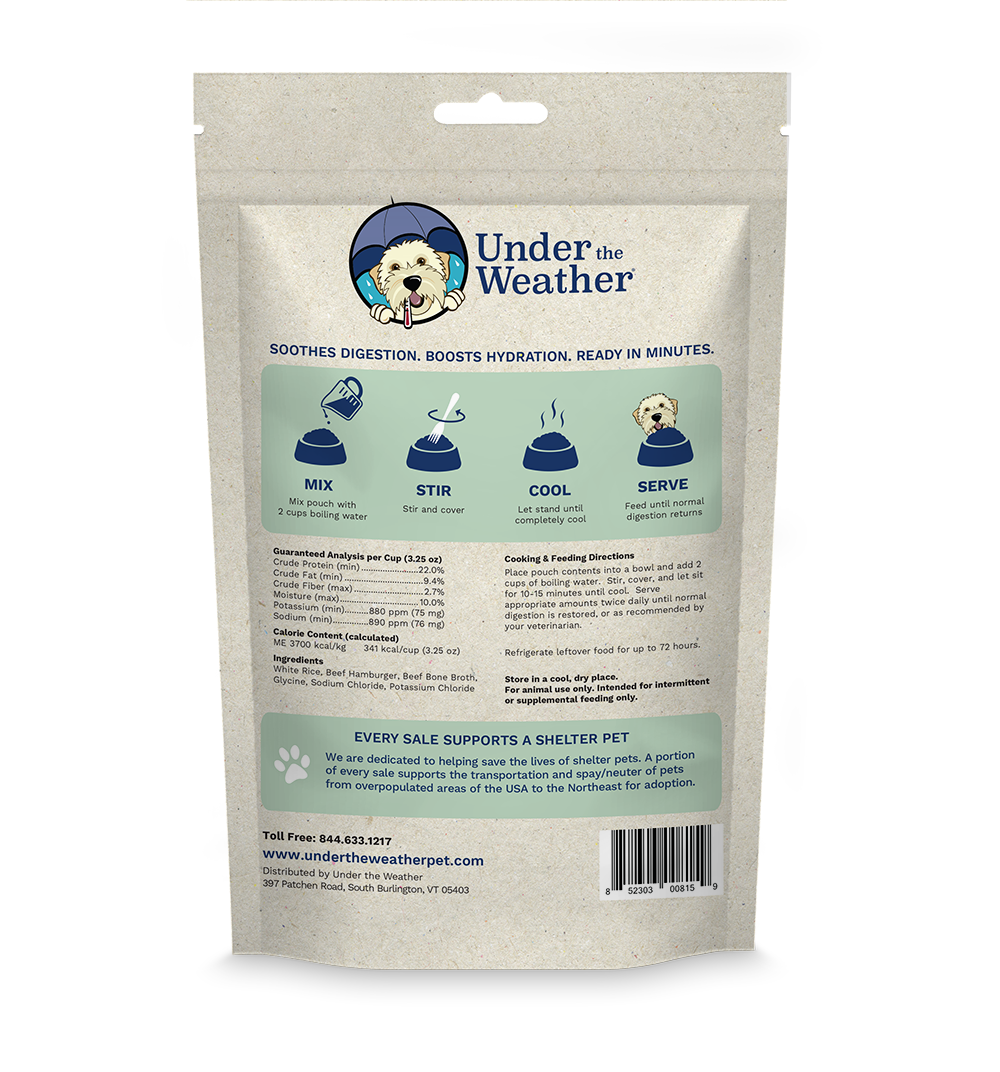 Hamburger, Rice, & Bone Broth Bland Diet For Dogs - 6 Pack