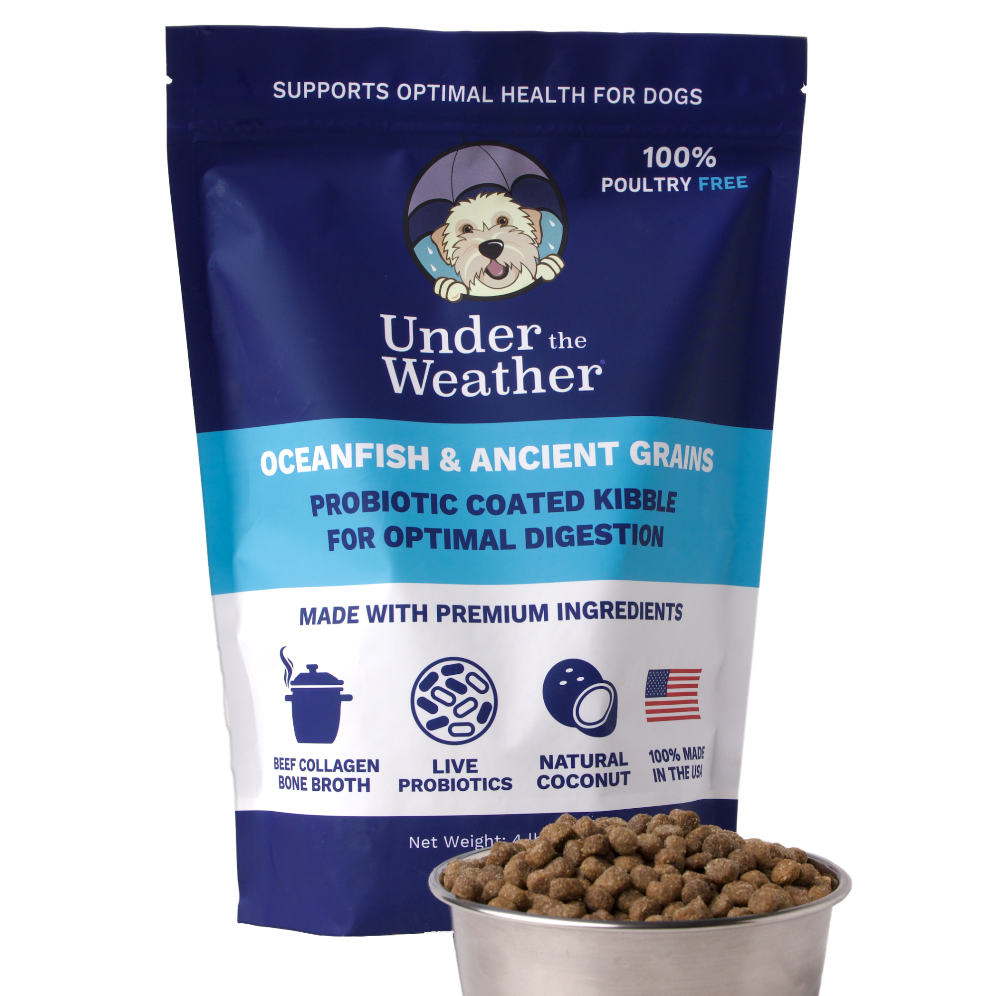 Probiotic & Bone Broth Coated Kibble For Dogs