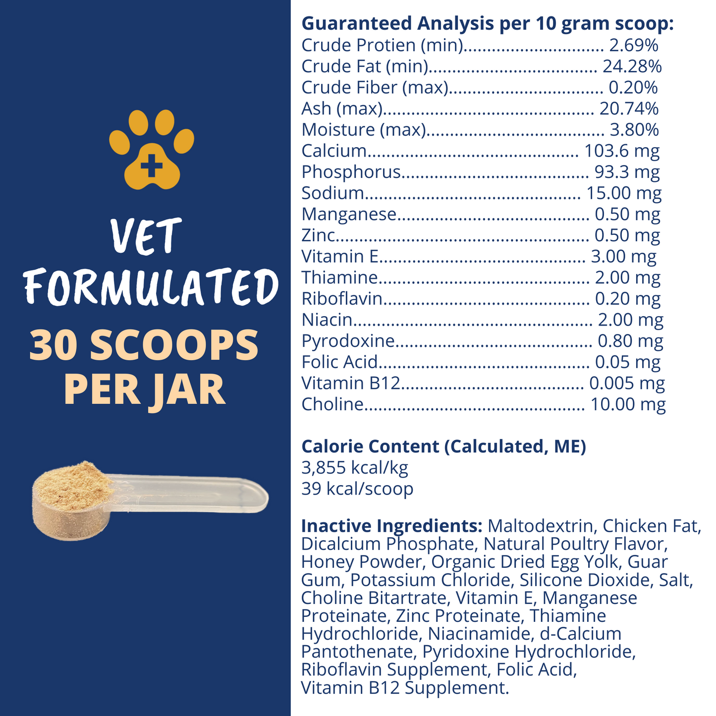 High calorie dog online supplement