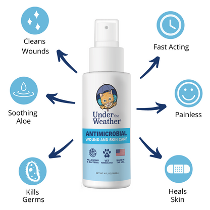 Antimicrobial Wound Spray and Calming Chews for Cats