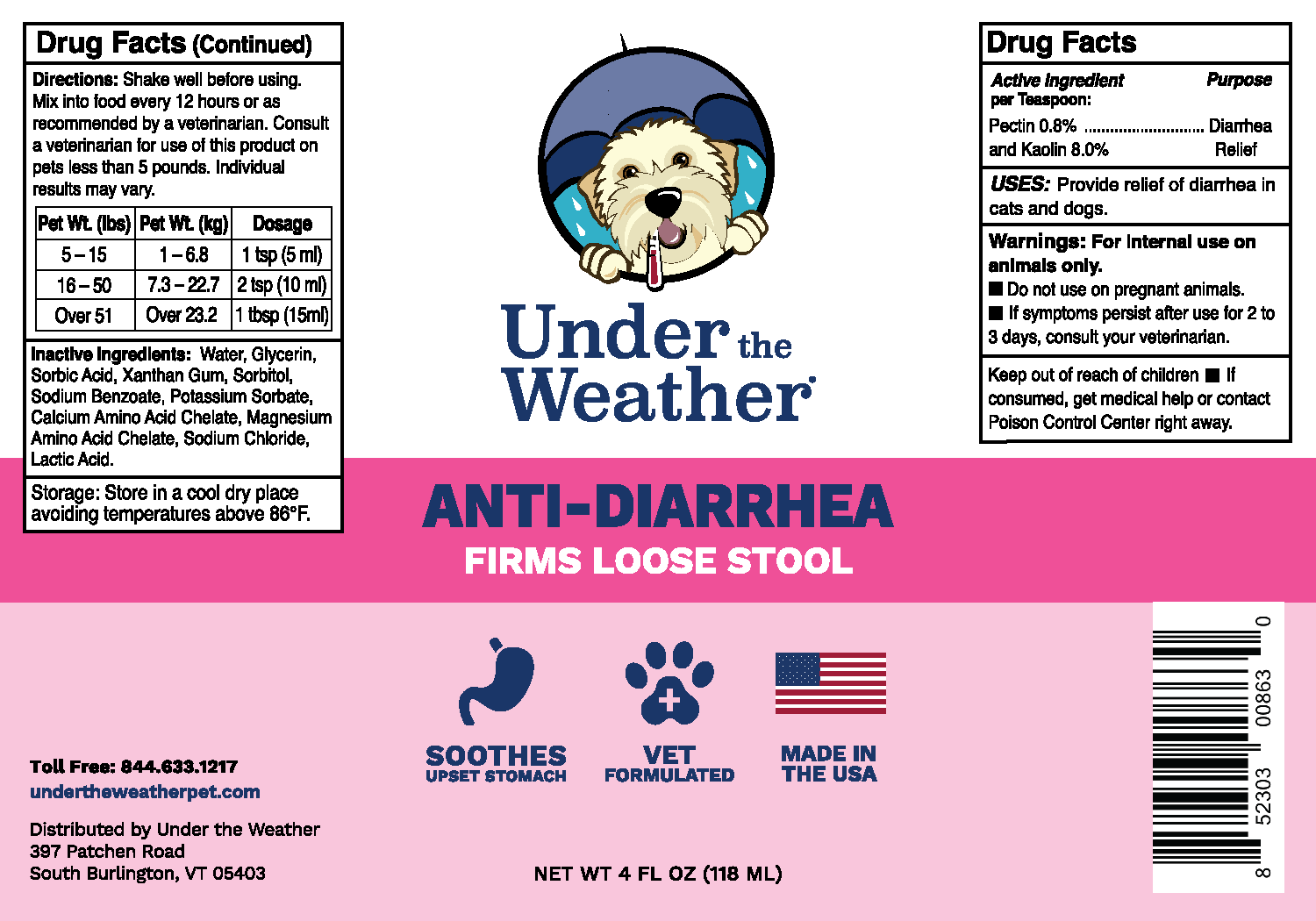 Diarrhea Medicine For Dogs Under the Weather