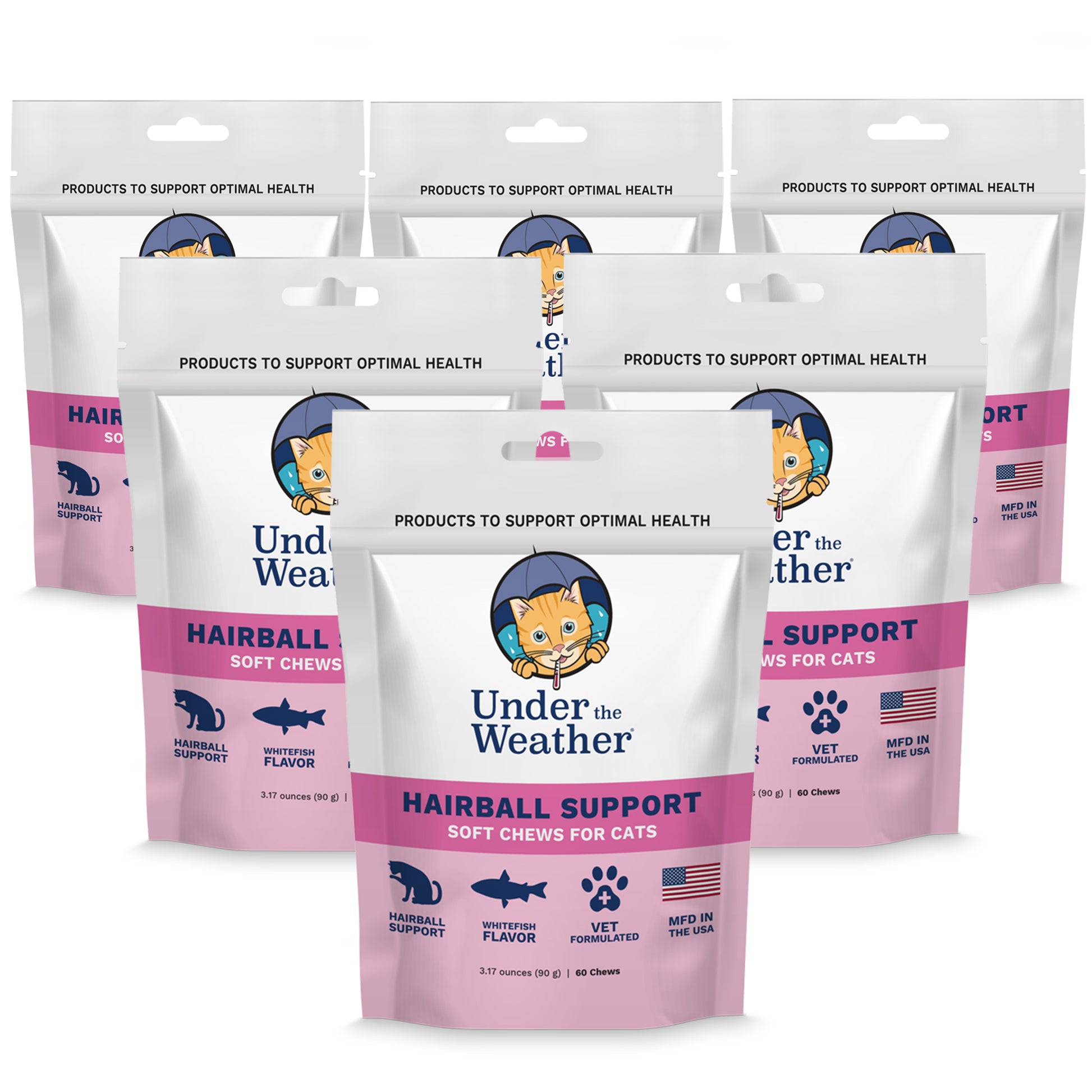 Under the Weather Pet Hairball Support Soft Chews For Cats Supplement