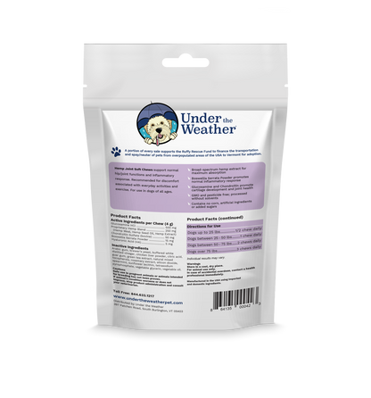 Hemp Hip & Joint Soft Chews For Dogs - 6 Pack