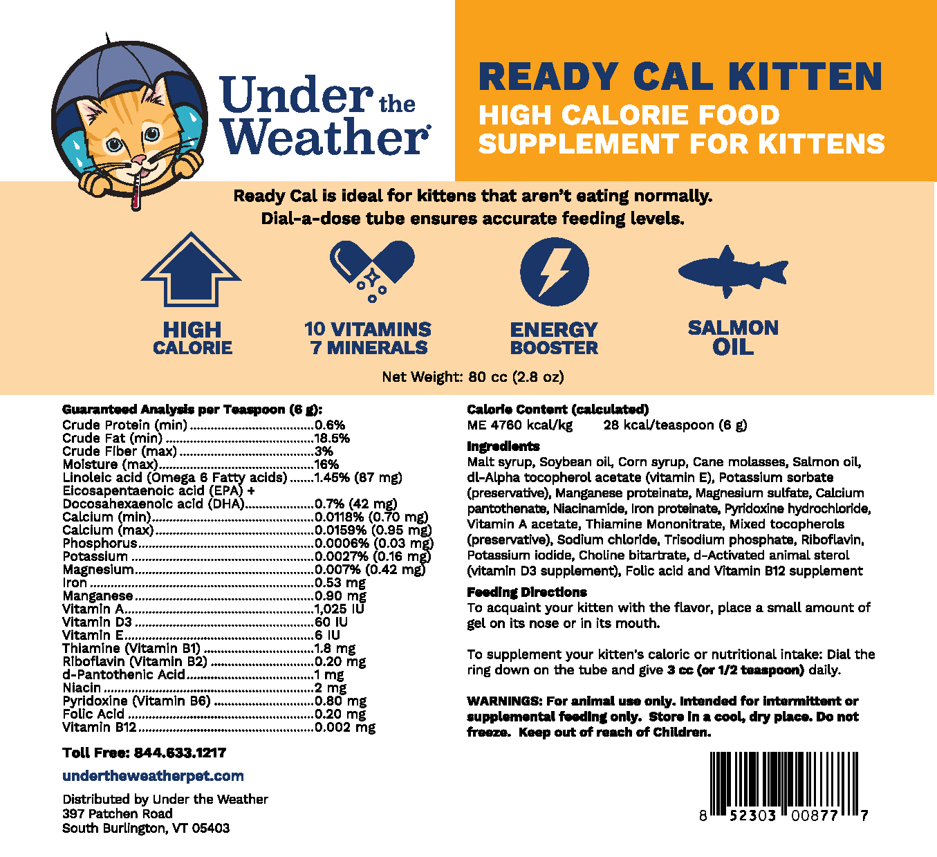 High calorie 2025 kitten gel